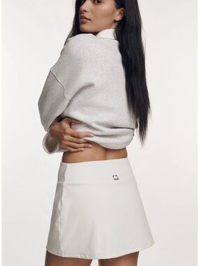 Anthropologie Daily Practice White Mini athletic Skort, L, New